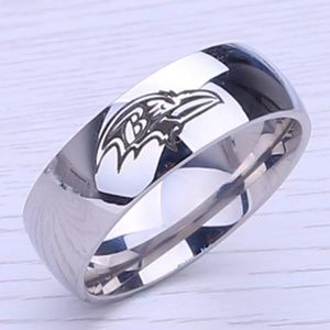 New Baltimore Ravens EngravedTitanium Ring